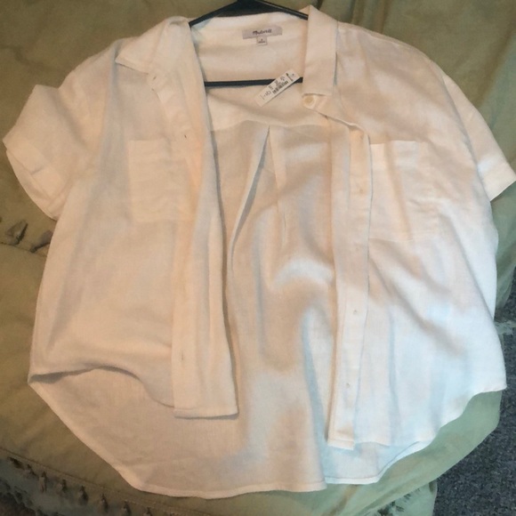 Madewell Tops - Brand new with tags white button up madewell shirt